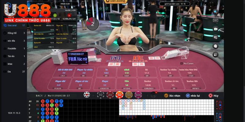 Nguyên tắc cá cược baccarat online cơ bản tại U888