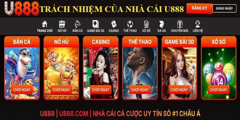 Trách nhiệm của nhà cái U888